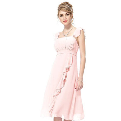 

Lovaru ™New Beautiful ruffles of tall waist cushion ruffled dress with shoulder-straps Summer bridesmaid dresses