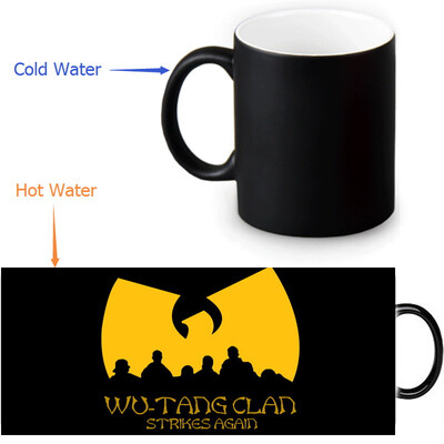 

Wu Tang Clan 350ml12oz Heat Reveal Mug Color Change Coffee Cup Sensitive Morphing Mugs Magic Mug Milk Tea Cups