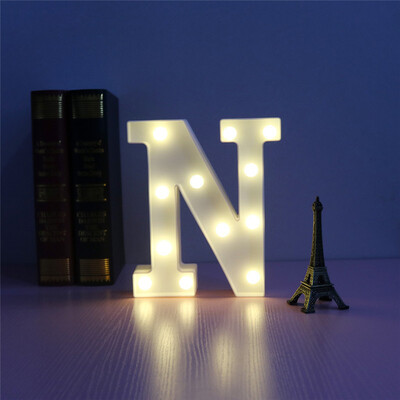 

WH 26 Буквы Белый светодиодный ночник Marquee Sign Alphabet Lamp на день рождения Свадебная вечеринка Спальня Стена Висячие украше
