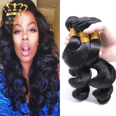 

Mokogoddess Brazilian Virgin Hair Weave Bundles Loose Wave Human Hair Bundles Unprocessed Virgin Hair Natural Color Free Shipping