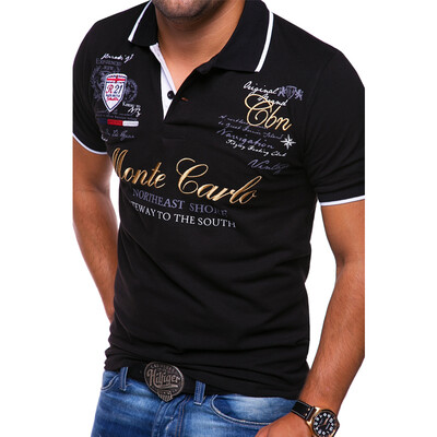 

Mens Fashion Personality Cultivating Short-sleeved Polo Shirts