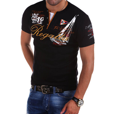 

Plus Size Men's Fashion Personality Cultivating Short-sleeved T-Shirts S-4XL