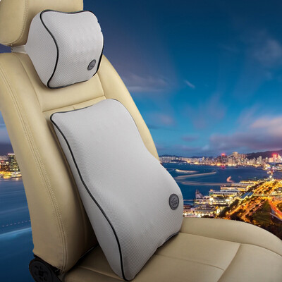 

Car home ICAROOM car headrest lumbar suit memory cotton car waist back cushion lumbar pillow car headrest neck pillow pillow ZTZY-003H gray