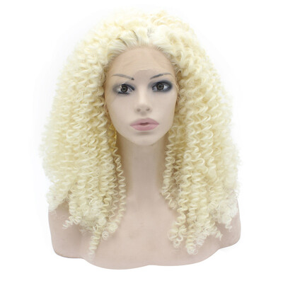 

Iwona Synthetic Hair Lace Front Long Curly Rose Red Pink Two Tone Wig