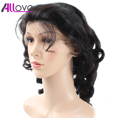 

7A Loose Wave Non-Remy Virgin Hair Full Lace Human Hair Wigs Allove Hair Products 10-30inch Brazilian Loose Wave Wig