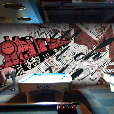 

Photo wallpaper Graffiti street wallpaper clothing store casual bar Cafe personality retro large wall painting wallpaper mural