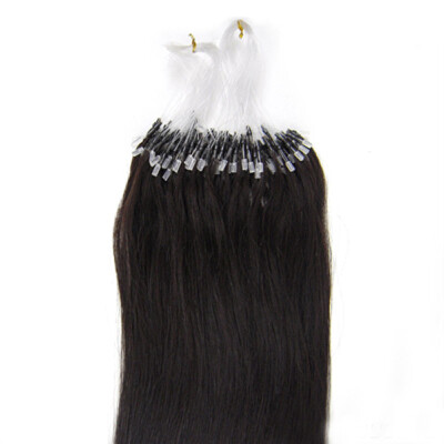 

Promotion High Quality 100Pcs/Set 50g Easy Loop Micro Ring Beads Tipped Human Hair Extensions 16 18 20 22 24 26Inch