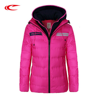 

SAIQI Winter Grey Duck Down Women Extra Thick Hooded Waterproof Warm Outerwear Skiing Winter Jacket Hiking Outdoor Down 1108