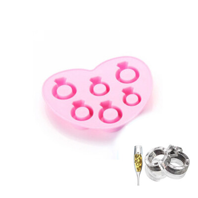 

Vanker Pink Love Heart Ring Shaped Kitchen Ice Tray Handmade DIY Chocolate Cake Maker