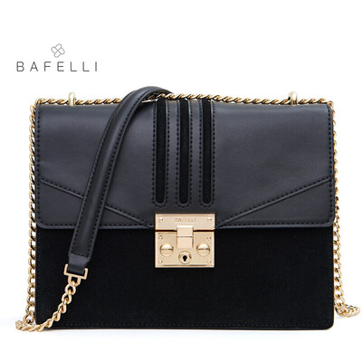 

BAFELLI зима новый сланцевый кожаный мешок синий bolsos mujer матовое замшевое коровьего крохотного мешка
