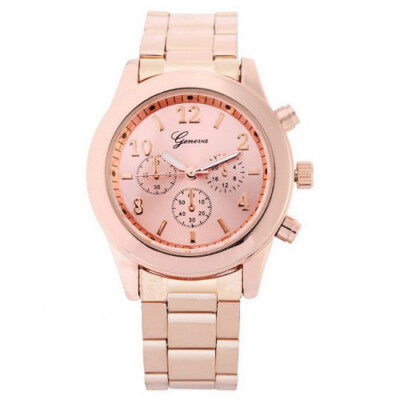 

Women Girl Unisex Exquisite Charm Geneva Stainless Steel Quartz Wrist Watch