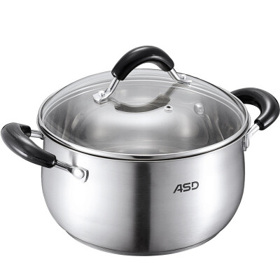 

Jingdong supermarket love Shida 24cm American visual complex at the end of thickening stainless steel soup pot QB1724 stew pot pot stove pot electric cooker fire universal