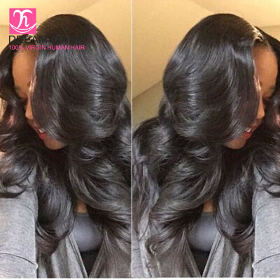 

8A Malaysian Body Wave With Lace Closure 3/4 Bundles With Closure Malaysian Virgin Hair Bundles With Closure 100% Human Hair