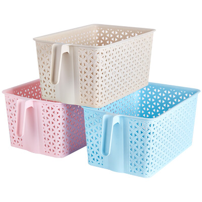 

Youjia storage basket plastic rattan storage box basket desktop small basket snacks storage basket storage basket toy storage basket large 3 Pack U-6127-L