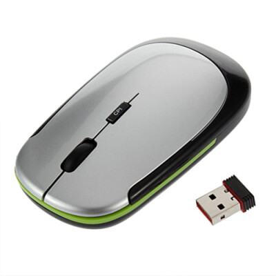 

NEW 2.4GHz Ultra-Slim Mini USB Wireless Optical Mouse Silver For PC Laptop