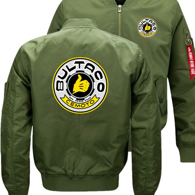 

BULTACO CEMOTO Bomber Jacket Flying Jacket Winter thicken Warm Zipper Men Jackets Anime Mens Casual Coat