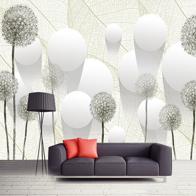 

Custom Photo Wall Paper Dandelion Flower Ball 3D Stereoscopic Living Room TV Background Wall Mural Wallpaper Modern Home Decor