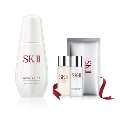 

SK-II &quotSmall Silver Bottle&quot luxury pet skin care set Muscle Light Yun freckle essence 50ml gift set of 3 facial serum moisturizing replenishment