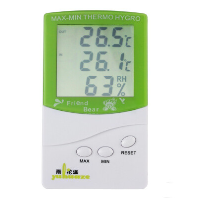 

Yuhuaze portable electronic hygrometer thermometer with time desktop hanging outdoor