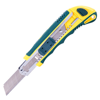 

Deli deli 3 bursts of 18mm rubber handle utility knife wallpaper knife open box knife DL009