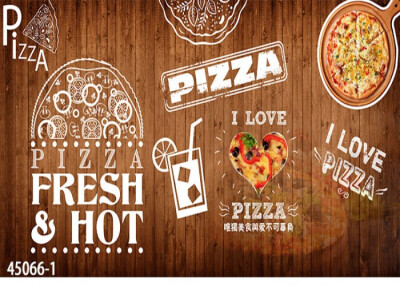 

Custom board wallpaper Western style pizza theme restaurant wallpaper cake wallpaper coffee leisure bar large mural