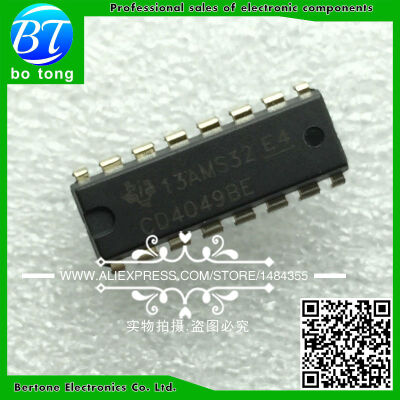 

50PCS CD4049BE CD4049B CD4049 4049 IC DIP-16 Free shipping