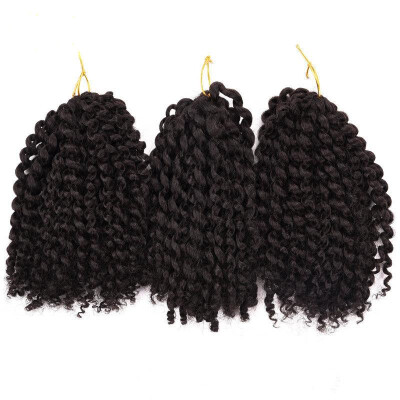 

8 inch Ombre Marlybob Crochet Braids 3pcs/pack Afro Kinky Twist Hair 90g/pack Synthetic Crochet Hair Extensions