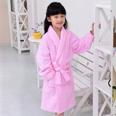 

Xinmeishu children&39s bathrobe towel material boys&girls cotton padded bathrobes absorbent warm nightgown autumn&winter