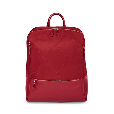 

90 points urban rhombic shoulder bag female laptop bag 14 inches water repellent fashion college student bag 203202 red