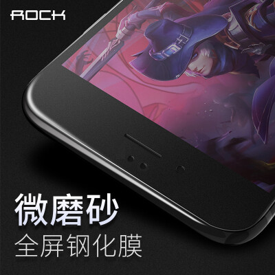 

Rock (ROCK) Apple 6s полноэкранный фильм iphone6s закаленная пленка / iphone6 ​​полноэкранный матовый фильм анти-отпечаток пальца противоскольжения мобильный телефон стеклянная пленка джентльмен черный прозрачный