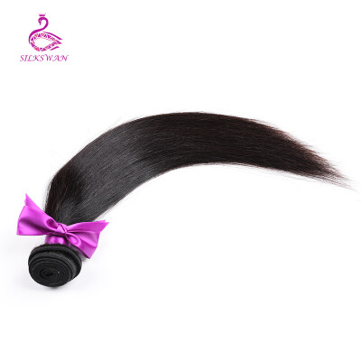 

Slikswan Malaysian Remy Hair Straight 100% Human Hair Weave Bundles Natural Black Color 8-28inch Free shipping