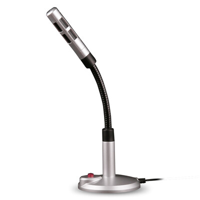 

OVANN OV-M369 Professional Wired Desktop Microphone Computer Conference Loudspeaker YY Voice Chat Microphone Silver