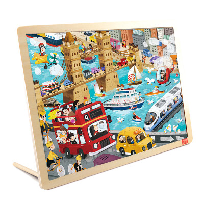 

TOI Wooden Jigsaw Puzzle with Storage tray (24/48/80/100pcs) for kids