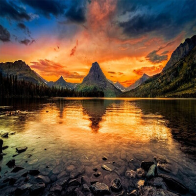 

Custom 3D Nature Scenery Photo Mural Wallpaper Landscape Under the Sunset Mountains And Lake Wall Paper TV Sofa Backdrop