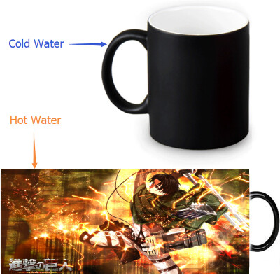 

Attack on Titan 350ml12oz Heat Reveal Mug Color Change Coffee Cup Sensitive Morphing Mugs Magic Mug Milk Tea Cups