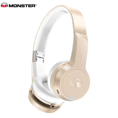 

Monster (Monster) Clarity Ultimate Ultimate Wireless Bluetooth Headset Phone Universal with Headphones Fashion Out of the Street Music Headphones Gold