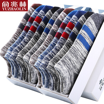 

Yu Zhaolin short socks cotton ethnic wind invisible color mixed sports shallow socks mixed comfort mens socks male yards 10 pairs