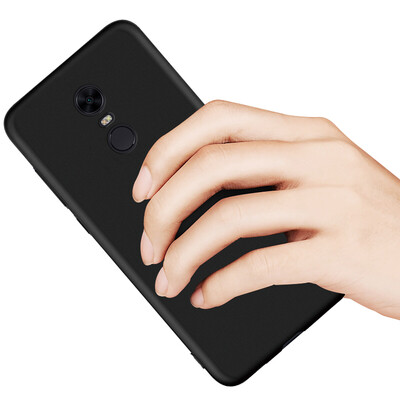 

KOLA Protective Case Cover Soft Shell With Micro - sand Silica Gel Black for Xiaomi Redmi 5 plus