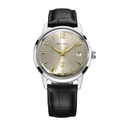 

Seagull (SeaGull) watch retro business series single calendar automatic mechanical male watch black plate black version of the classic D51
