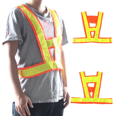 

PAO MOTORING Night Work Warning Reflective Vest Security Safety Gear Stripes Jacket High Visibility Light Red/Yellow