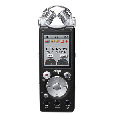 

Patriot (aigo) Диктофон R6633 16G Mini Professional HD Удаленное шумоподавление Двойная система питания TF Card Расширение Голосовое управление Подлинное обучение / Встреча с Silver