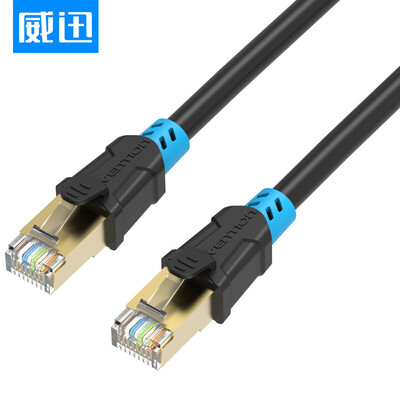 

Wei Xun VENTION Category VI cable double shielded Cat6 jumper Gigabit finished cable pure copper network cable 15 meters black VAP-A06-B1500
