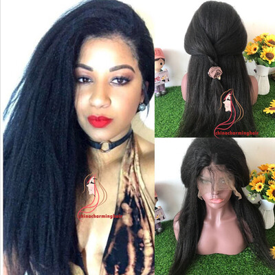 

Full Lace Human Hair Wigs Kinky Straight Natural Color Brazilian Human Hair Lace Wigs For Black Women With Baby Hair