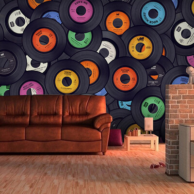 

Custom Mural Wallpaper Modern Fashion Album Collage Wallpaper Bar Cafe KTV Living Room Backdrop Mural Wall Papers Home Decor