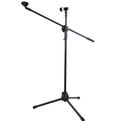 

OWN L02 Microphone Floor Stand Mobile Phone K song Live Recording Concert Microphone Stand With Three Phone Clips