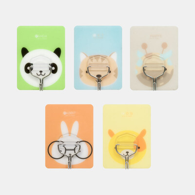 

FOOJO 10 Pack hook bathroom kitchen no trace hook stick hook stickers nail-free door back coat hook transparent strong type