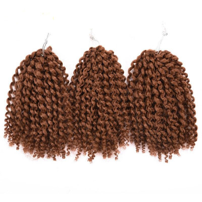 

8 inch Ombre Marlybob Crochet Braids 3pcs/pack Afro Kinky Twist Hair 90g/pack Synthetic Crochet Hair Extensions