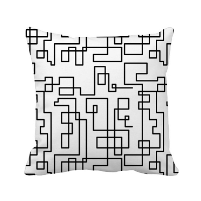 

Hexagon Line Art Grain Illustration Pattern Square Throw Pillow Insert Cushion Cover Home Sofa Decor Gift