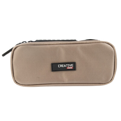 

Deli deli high-capacity portable pencil case multi-purpose Oxford pencil storage bag almond brown 66760