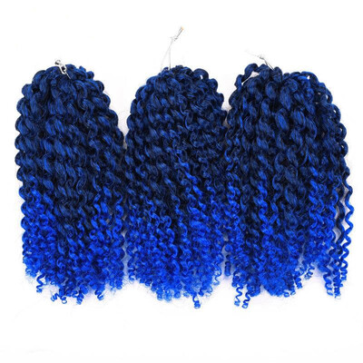 

8 inch Ombre Marlybob Crochet Braids 3pcspack Afro Kinky Twist Hair 90gpack Synthetic Crochet Hair Extensions